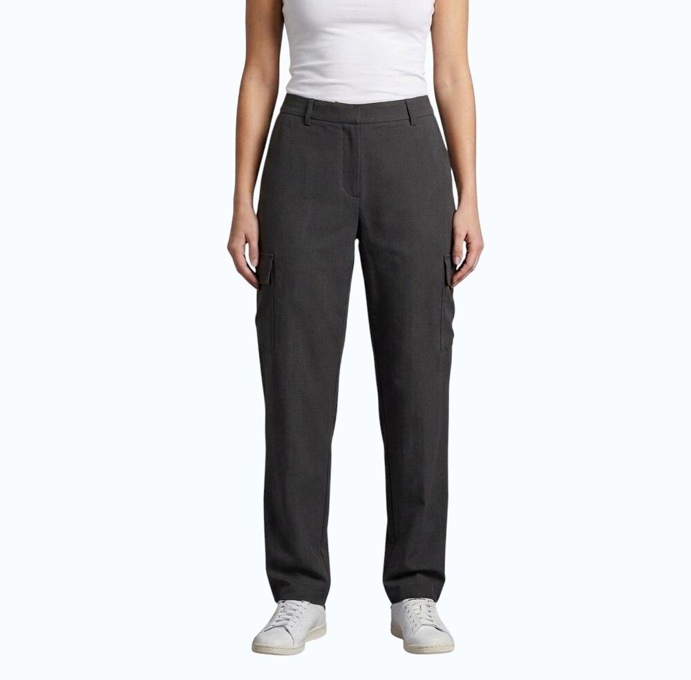 Halogen Cargo Pants Black Flat Front Relaxed Fit Women Size 1X NWT